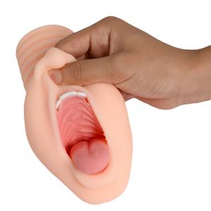 Xise Masturbatie <span class=keywords><strong>Cup</strong></span> Realistische Mond Met Tanden En Tong Blazen Werk Orale Seksspeeltje Zak <span class=keywords><strong>Vagina</strong></span> <span class=keywords><strong>Vagina</strong></span> Man - Product Image 6