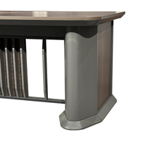Bureau de direction de luxe sur mesure, grand bureau en bois pour ordinateur, table de bureau pour patron