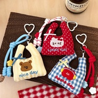 Porte-clés poupée TikTok Viral Kawaii original pour sac de shopping, avec boucle cœur et cordon, breloque de sac à dos esthétique girly pour filles
