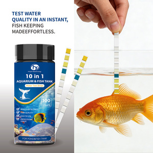 Tiras reactivas 10 en 1 para análisis de agua de acuarios y estanques, 100 tiras - Product Image 2