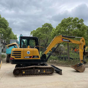 รถขุดขนาดเล็ก SANY 55C <span class=keywords><strong>Pro</strong></span> รุ่นปี <span class=keywords><strong>2022</strong></span> มือสอง น้ำหนัก 5.5 ตัน ชั่วโมงการทำงานต่ำ แบรนด์จีน รถขุดมือสอง Sany 55c 60c 75c - Product Image 1
