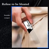 Briquet torche coupe-vent DEBANG bleu, alliage de zinc, haute qualité, avec roue à silex, format mini, rechargeable, pour cigares et cigarettes