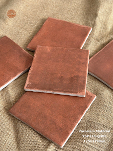 <span class=keywords><strong>Carreaux</strong></span> de porcelaine rétro en <span class=keywords><strong>terre</strong></span> <span class=keywords><strong>cuite</strong></span> 125x125mm, finition mate brossée mouchetée, style Zellige rustique, <span class=keywords><strong>carreaux</strong></span> muraux pour salle de bain et cuisine - Product Image 4