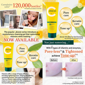 Gel nettoyant Akaran Vita Balance |   Soin des pores, élimination des points noirs, éclaircissement, raffermissement, hydratation |   Sans additifs pour les aliments secs et secs et croquants - Product Image 2