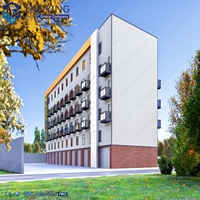 Bâtiment préfabriqué à plusieurs étages en structure acier, construction de bureaux en structure acier de haute qualité et haute résistance