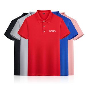 เสื้อโปโลชายแบบสั่งทำพิเศษ รุ่นใหม่สำหรับฤดูร้อน สวมใส่สบาย ระบายอากาศได้ดี แขนสั้น ดีไซน์คลาสสิก เรียบง่าย สีพื้น - Product Image 1