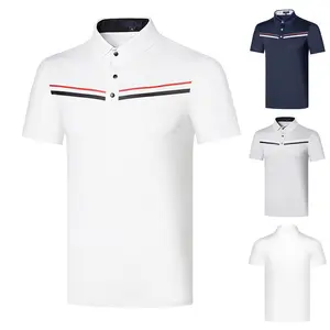 Vêtements de golf brodés imprimés design personnalisé uni blanc noir polo de golf vierge à séchage rapide t-shirts pour hommes