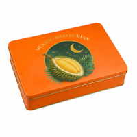 Grande boîte rectangulaire en fer blanc vide pour gâteaux de lune, biscuits, toffees, bonbons, emballage alimentaire et cadeaux, Marque Guangdong LB