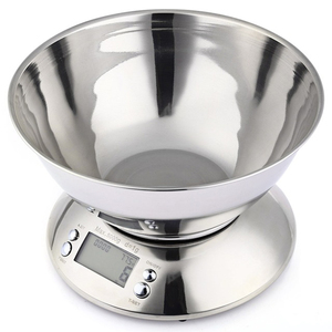 Balance de cuisine électronique en acier inoxydable, fonction de pesage de fruits et pâtisseries, précision 1g, bol, fonction de mesure de température, balance de cuisine numérique 402 4 - Product Image 1