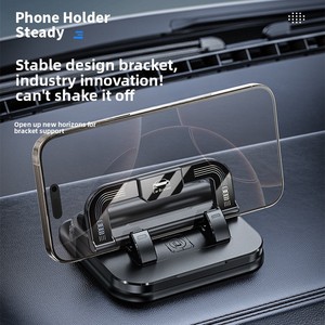 Supporto per Telefono da Cruscotto per Navigatore Auto con Porta Targa: Supporto 2-in-1 <span class=keywords><strong>Pieghevole</strong></span> e Girevole per Cruscotto - Product Image 3