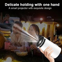 Mini Proyector Inteligente Portátil HY300 4K Lámpara LED Android Resolución 1080p Gráfico Automático y Cine en Casa para Películas Enchufe de EE. UU.