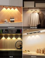 Lampe œil de chat montée en surface en aluminium pour chambre à coucher Veilleuse sans fil à gradation avec détecteur de mouvement