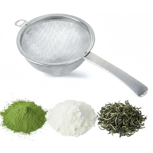 WELAND WELAND Double Layer 60 Mesh Matcha Sifter Stainless Steel Fine Mesh <strong>Tea</strong> <strong>Sieve</strong> with Retro Hammer Texture Design Handle - Product Image 2