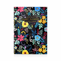 Carnet de notes créatif à pois A5 personnalisable avec motif floral classique pour filles