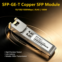 Transceiver SFP en cuivre SFP-GE-T 10/100/1000M RJ45, portée 100m, pour liaison commutateur/routeur, fourni par l'usine