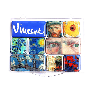 Vente en gros directe d'usine, aimants photo pour réfrigérateur en verre créatifs, bon marché et personnalisés avec votre propre logo - Product Image 1