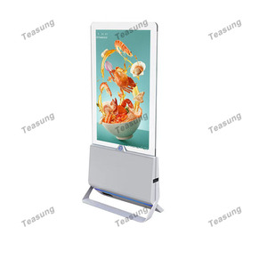 Afficheur publicitaire interactif à double écran tactile sur pied en verre transparent, kiosque numérique - Product Image 6