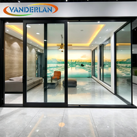 Portes coulissantes en aluminium au design moderne, porte coulissante de patio, porte coulissante personnalisée pour maison, double vitrage trempé