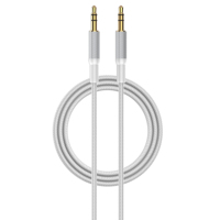 Câble audio AUX 3,5 mm LDNIO LS-Y92A 2 m, câble tressé en nylon Hi-Fi stéréo pour voiture, téléphone, haut-parleur