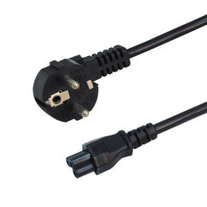 Kabel Daya standar Eropa VDE tiga-inti Plum Blossom Tail kabel daya dengan kepala Prancis garis koneksi tiga lubang Output AC baru - Product Image 1