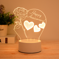 Lampe LED à illusion 3D pour chambre personnalisée Lampe de table décorative pour enfants avec batterie USB acrylique 3D à LED Veilleuse 3D à offrir aux enfants