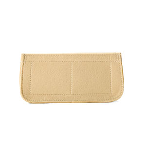 Bolsa de Maquillaje Cuadrada de Fieltro Beige Clásica, Bolsa de Viaje para Artículos de Aseo, Organizador, Monedero, Capacidad de 200 ml, Plegable, Juego para Sala de Estar - Product Image 3