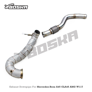 Tuyau d'échappement d'usine en stock pour Mercedes-Benz A45/CLA45 AMG 2.0T W117 2014-2023, tuyau de descente droit pour moteur turbo - Product Image 3
