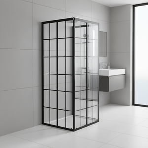 Cabine de douche 27,6x27,6x70,9 pouces au design moderne avec porte à charnière rectangulaire pour petits espaces - Product Image 2