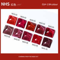 AS-Vernis à ongles en gel rouge cerise UV, couleurs pures, manucure, nail art, nail art design, couche de finition de base