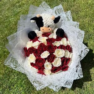 Luxury 58*58cm Rose Head <b>Pattern</b> Plastic Waterproof Flower Wrapping <b>Paper</b> for Florist Flower Shop Material - Product Image 6