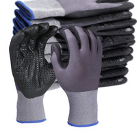 Gants de travail de précision antistatiques à écran tactile, en nylon spandex 15 jauges, enduits de mousse de nitrile noire, marque SNELL, faible MOQ personnalisé