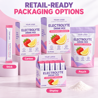 Sachets de boisson énergétique personnalisés avec électrolytes et créatine, sans sucre, en vrac, marque privée, mélange de suppléments, poudre d'électrolytes en sachets