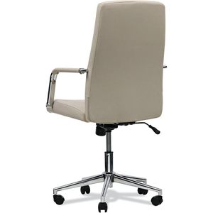 Chaise de travail en cuir Alera Workspace, supporte jusqu'à 275 lb, hauteur d'assise de 18,19 po à 21,93 po, siège et dossier en cuir PU blanc - Product Image 6