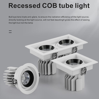 Haut de gamme 12W 20W 30W Anti-éblouissement LED Downlight Villa hôtel maison dissimulé bord étroit éclairage aluminium lampe corps réglable