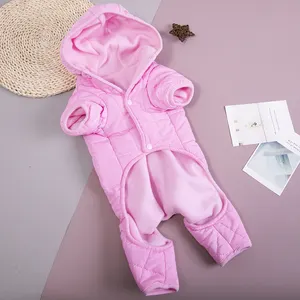 Factory Supplier Warm Dog Clothing Luxury Lovely Pink Pet Clothes Thick Coats