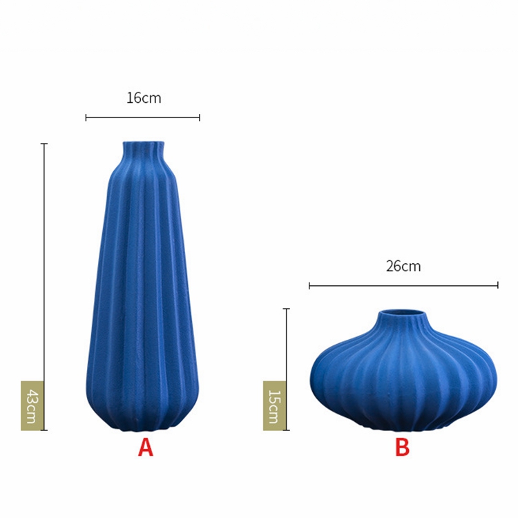 Small fresh modern household sitting room study dry flower arrangement adornment 3 kinds of color ceramic vase