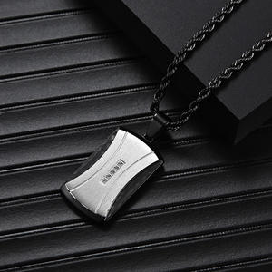 Minimalist Handmade Waterproof Tarnish Free Pvd 316 Stainless Steel Fashion Jewelry <b>Pendant</b> <b>Necklaces</b> <b>for</b> <b>Men</b> Man - Product Image 3