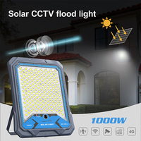 Projecteur solaire de sécurité extérieur M1-1000W avec caméra, application WiFi, pour jardin, cour et parking