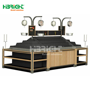 Support d'affichage pour légumes en métal avec déflecteur en verre trempé, écologique, haute luminosité HBE-DS-YX002 - Product Image 1