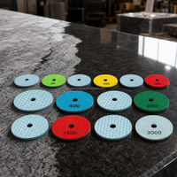 Disque de polissage diamanté alvéolé de qualité supérieure 4'' (100 mm), abrasif humide à liant résineux pour granit, marbre, pierre, grain 50-3000