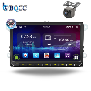 BQCC 9 pouces Android 13 <span class=keywords><strong>GPS</strong></span> Navigator <span class=keywords><strong>Autoradio</strong></span> CarPlay/Android Auto Mirror Link Visualiseur de photos - Garantie 1 an pour <span class=keywords><strong>Golf</strong></span>/Polo/Passat - Product Image 1