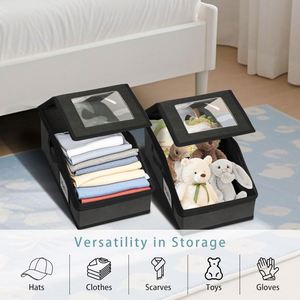 Stackable <b>Hat</b> Storage for Baseball Caps, <b>Hat</b> Storage <b>Boxes</b> for Closet, Holds up to 30 Caps with Cardboard, <b>Hat</b> Organizer - Product Image 3