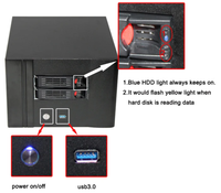 Boîtier Mini NAS de stockage connecté en réseau à usage domestique 2 baies ATX en plastique horizontal pour application serveur en stock