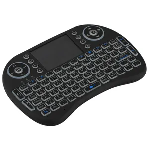 Sıcak satış 2.4GHz Mini i8 kablosuz klavye ile renkli arka işık dokunmatik pad kontrolü için PC için android oyuncu için cep telefonu