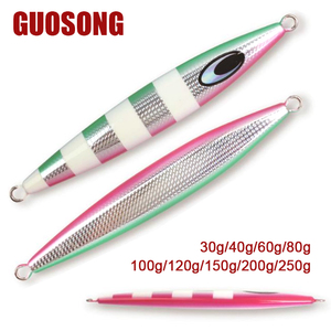 Leurre de pêche à la traîne lente 30g 40g 60g 80g 100g 120g 150g 200g 250g Plaque de fer lumineuse Plomb Eau salée Lac Poisson-chat Brochet Bateau - Product Image 1