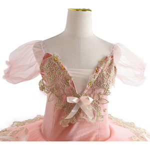 Traje de Ballet Profesional para Niñas, Vestido Tutú de Ballet, Princesa, Plato, Pancake, Lago de los Cisnes, Bailarina, <span class=keywords><strong>Disfraz</strong></span> de Danza Escénica - Product Image 5