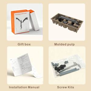 Đôi Màn hình chủ núi 15-32 inch PC màn hình máy tính đứng Vesa 100*100mm 90 độ nghiêng - Product Image 6