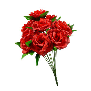 Bouquet de roses artificielles Dongchen, diamètre 10 cm, fleurs en soie pour mariage, décoration intérieure, accessoires de mariée. - Product Image 5