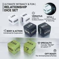 Dés en acrylique avec messages, jeu interactif pour couples, jeu de flirt pour la chambre à coucher, jouet pour adultes, vente directe d'usine
