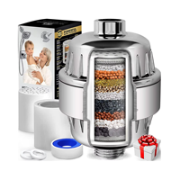 Filtre à eau pour douche à 20 étages, pomme de douche filtrée portable pour l'eau dure, filtre à eau pour douche qui élimine le chlore